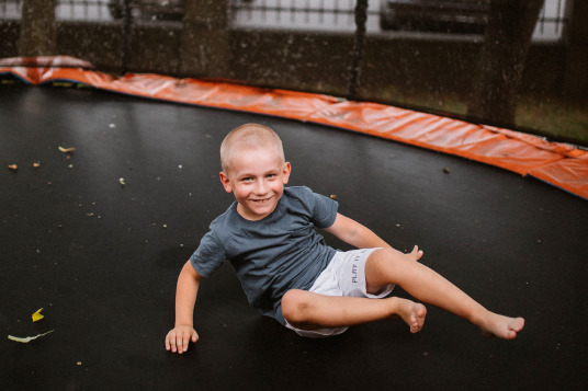 Children's attractions in Vyborg - trampoline